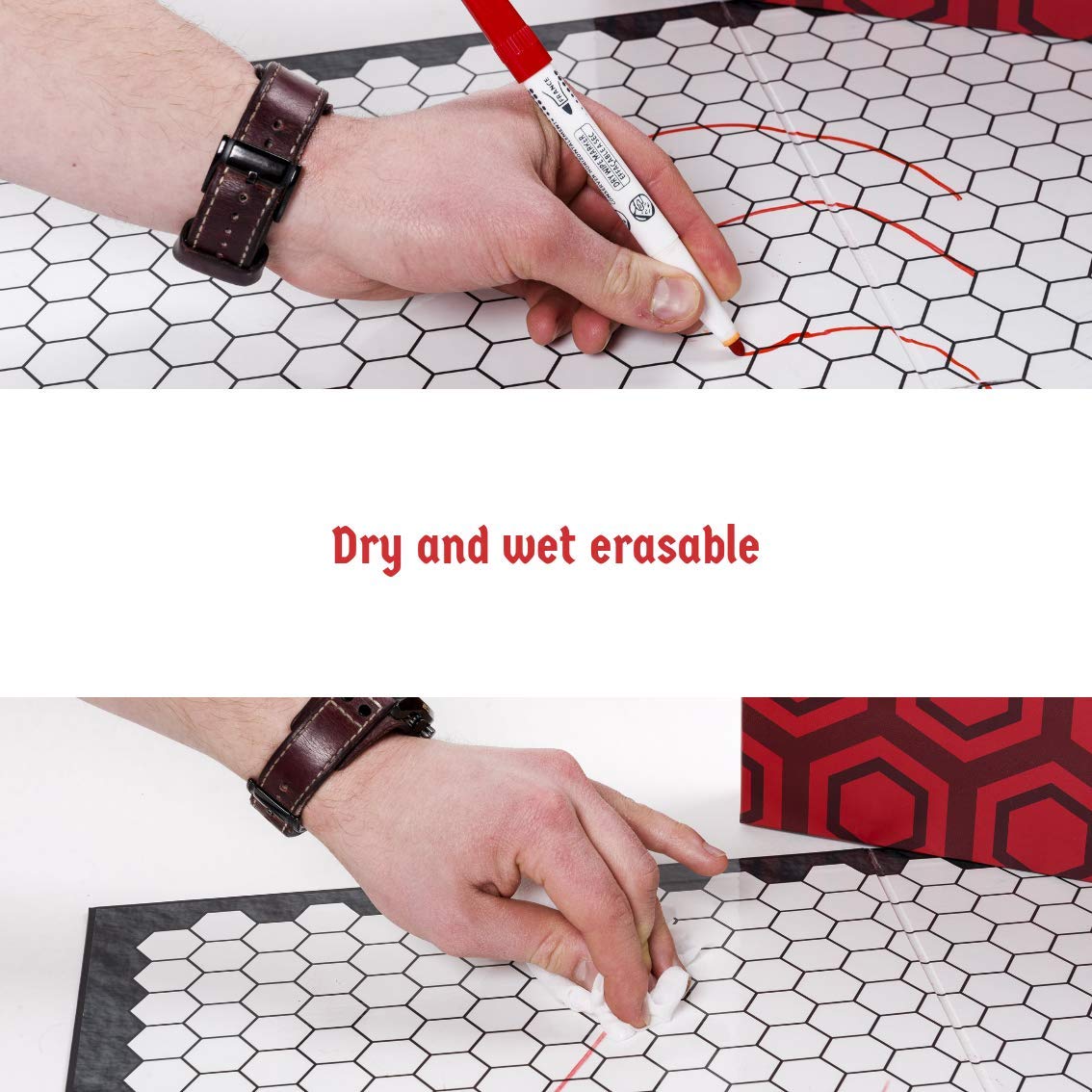Hexers authentic RPG board hexes side 1-inch grid for tactical play.