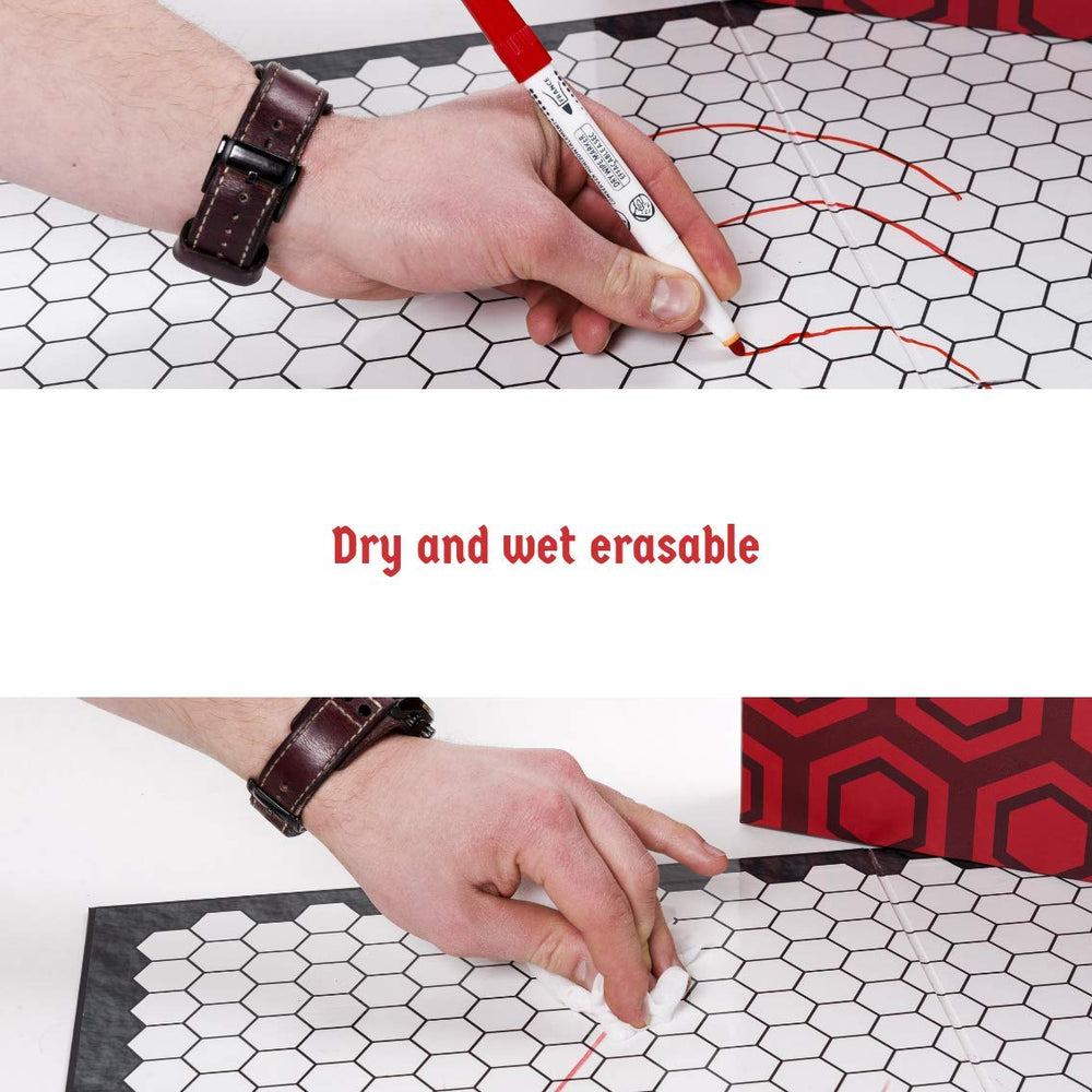 Hexers authentic RPG board hexes side 1-inch grid for tactical play.