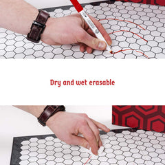 Hexers authentic RPG board hexes side 1-inch grid for tactical play.