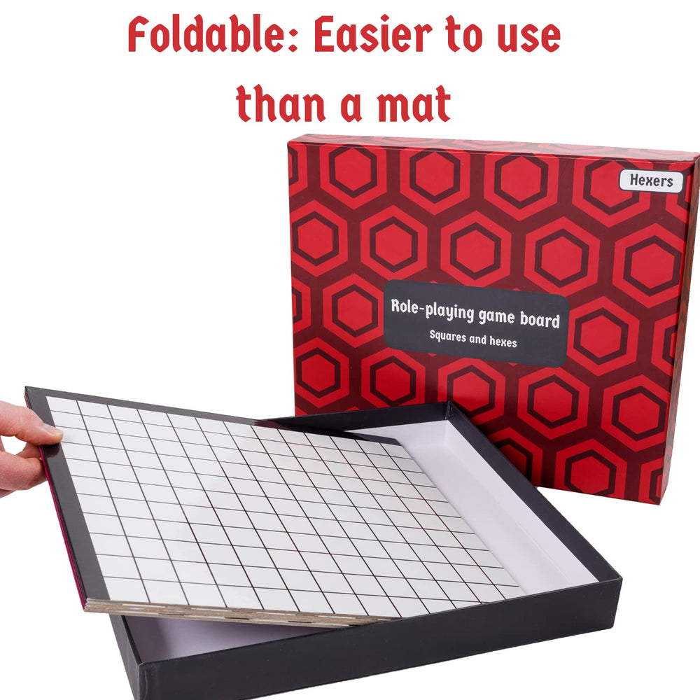 Hexers authentic RPG board squares side 1-inch grid for precise maps.