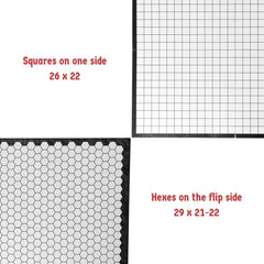 Hexers XL board hex side shows hex grid for exploration and tactics