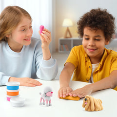 HEY CLAY Dog Buddies color palette shows mixing for endless creativity