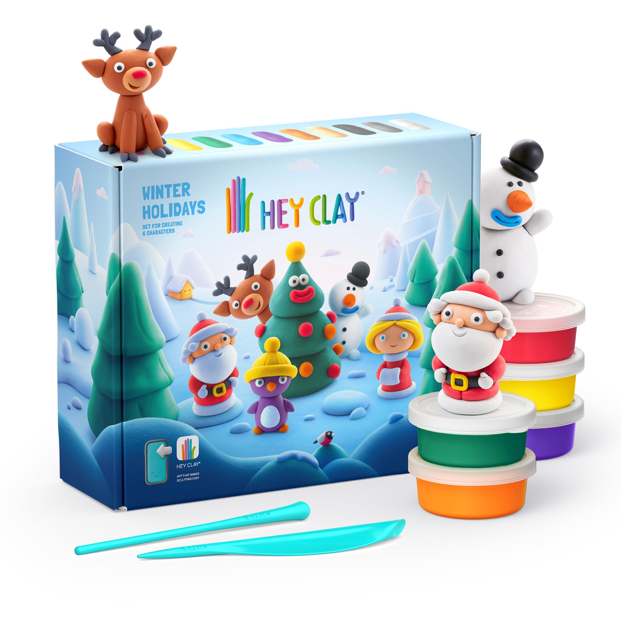 HEY CLAY set: colorful clay cans for vibrant creative play