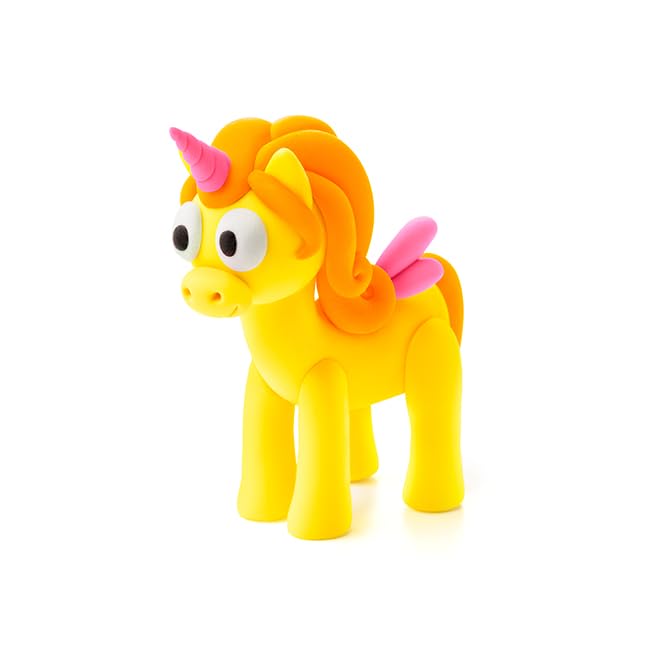 Hey Clay Unicorns Cloudy character inspires playful storytelling through sculpture.