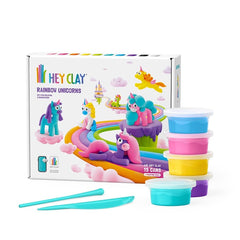 Hey Clay Unicorns kit overview promotes safe, colorful air-dry clay for hands-on creativity.