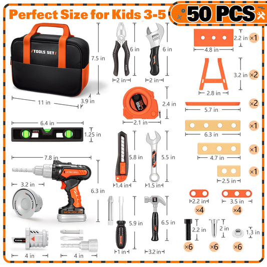 heygelo 50pcs tool set interchangeable bits enable versatile play and problem solving