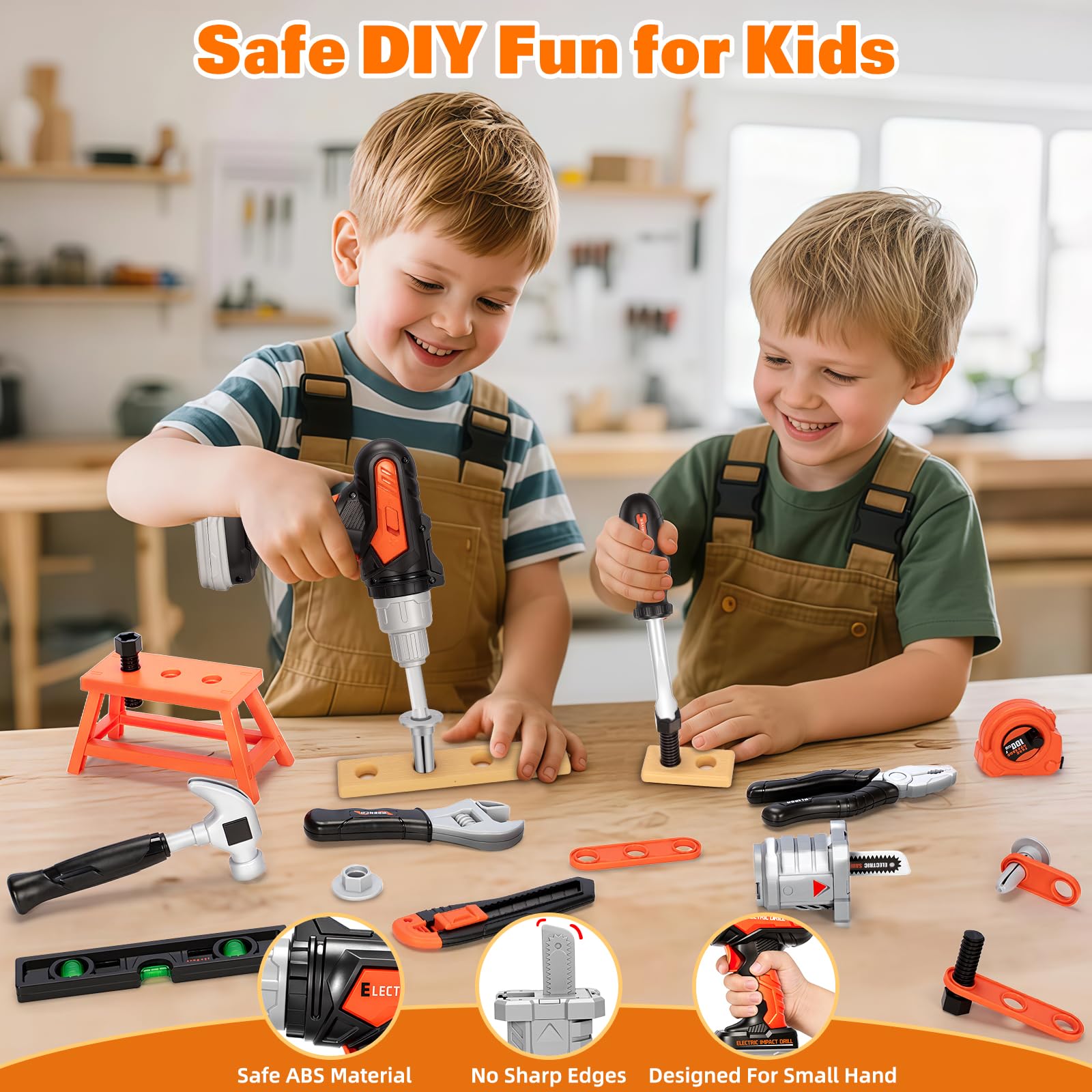 heygelo 50pcs tool set screwdrivers and nuts bolts foster sorting and organizing habits during play