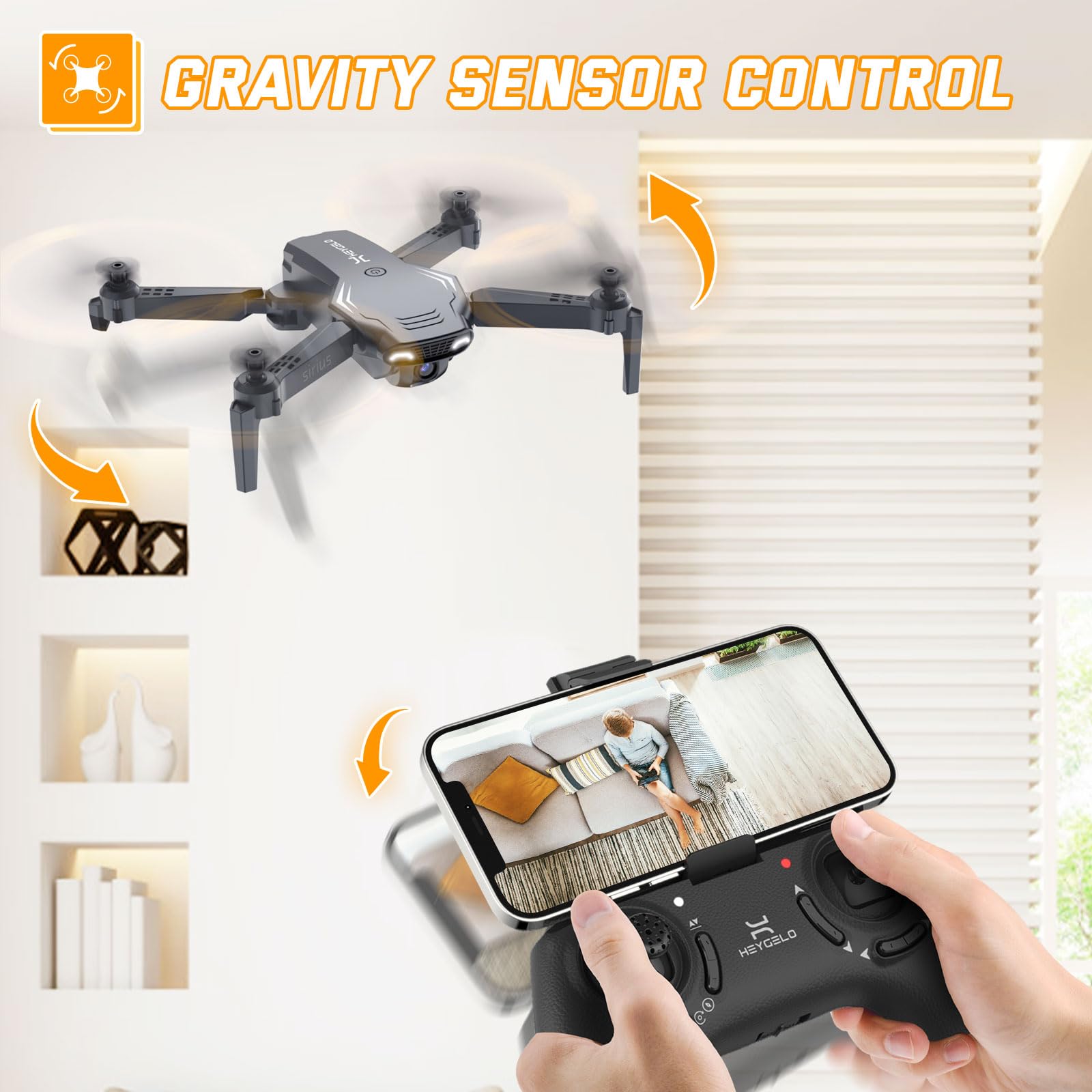Heygelo Raven S90 altitude hold maintains stable hover for photos