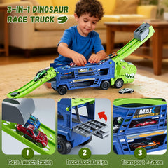 Heygelo two-tier garage and foldable tracks for compact storage.