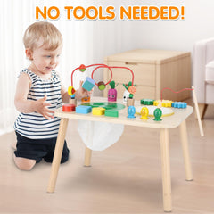 HEYLANDU activity table shape sorter promotes early shape and color recognition.