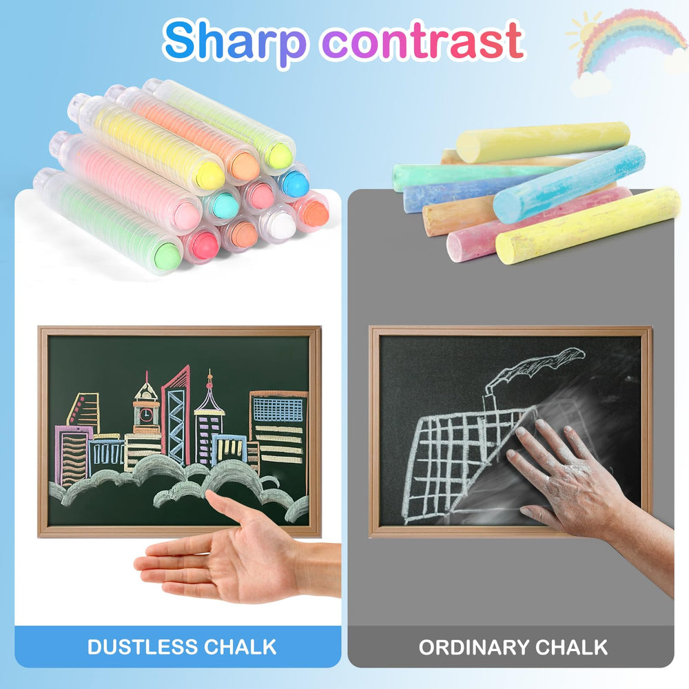 Heyoxista dustless chalk clean-up on glass or smooth surfaces
