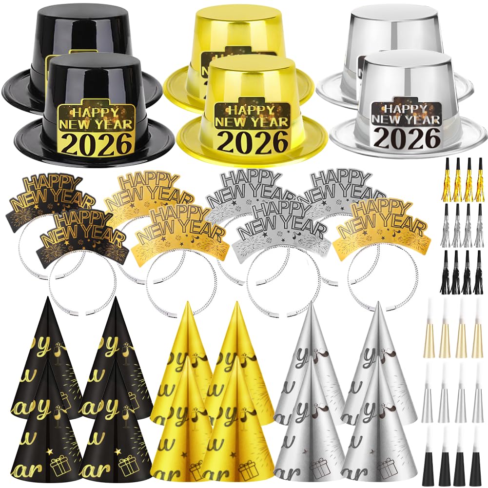 HEYPRIIL upgraded New Year's Eve hats add festive color for a lively countdown