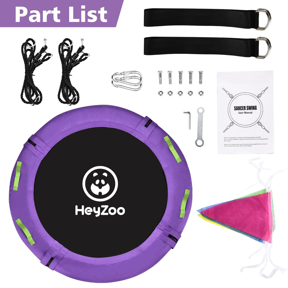 HeyZoo easy-install instructions help mount the swing quickly.