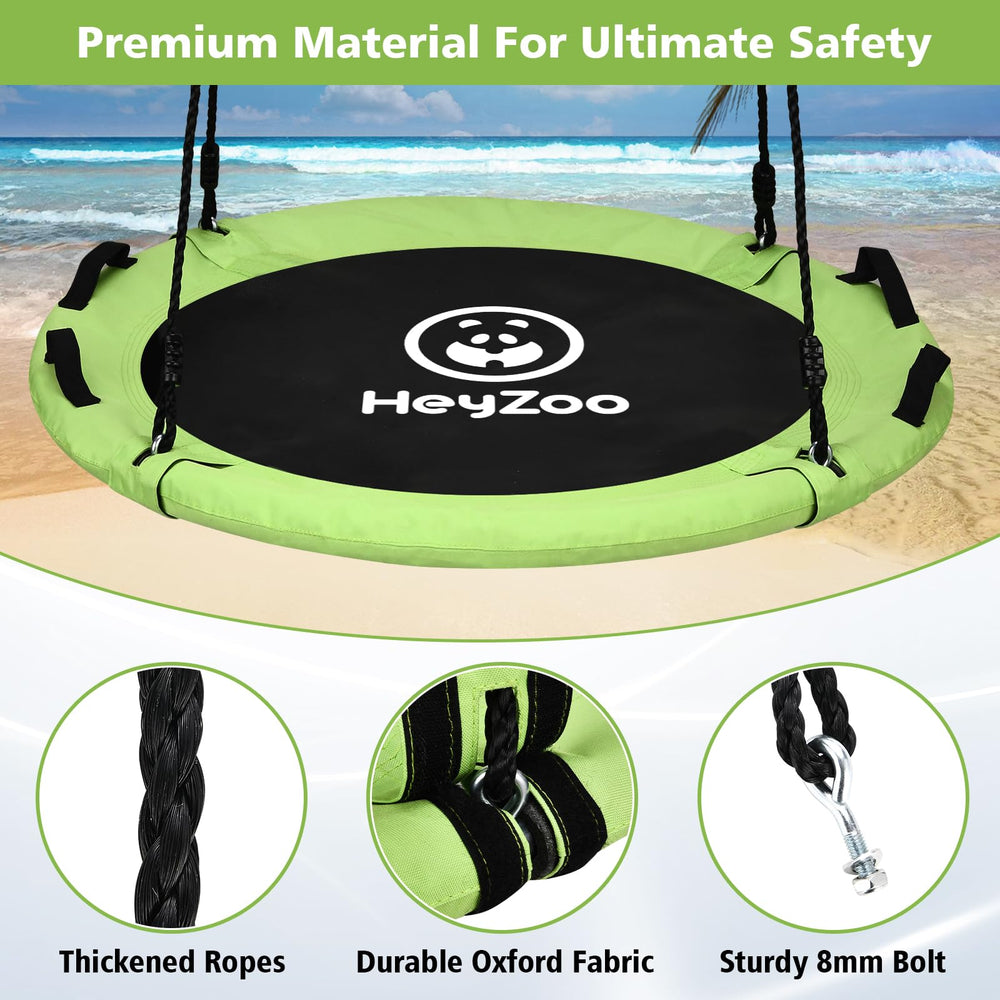 HeyZoo galvanized frame wrapped in soft foam for comfortable long play.