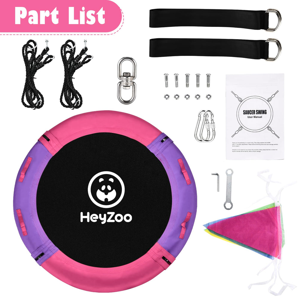 HeyZoo large 43-inch diameter offers spacious seating.