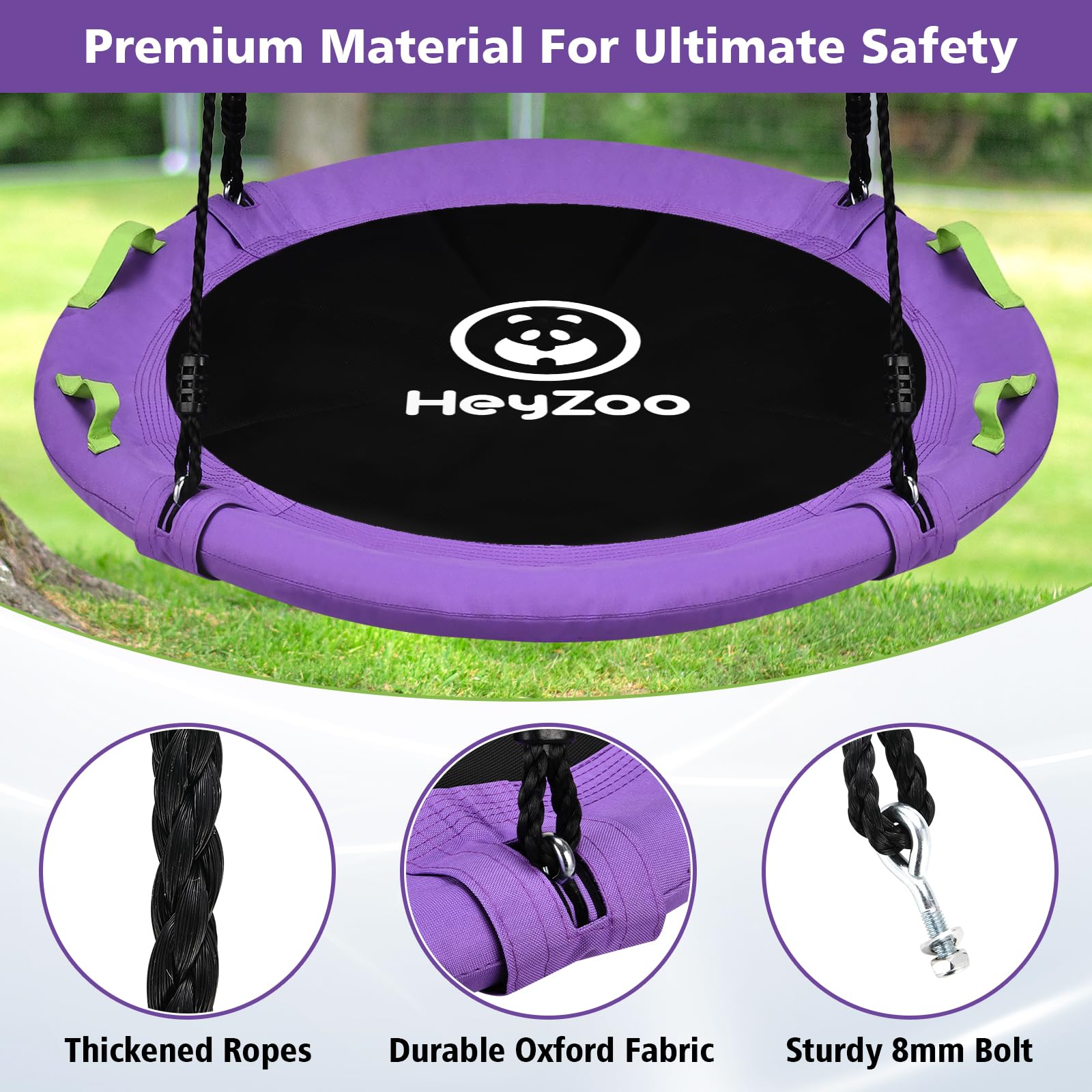 HeyZoo soft foam-wrapped frame offers comfortable, cushioned rides.