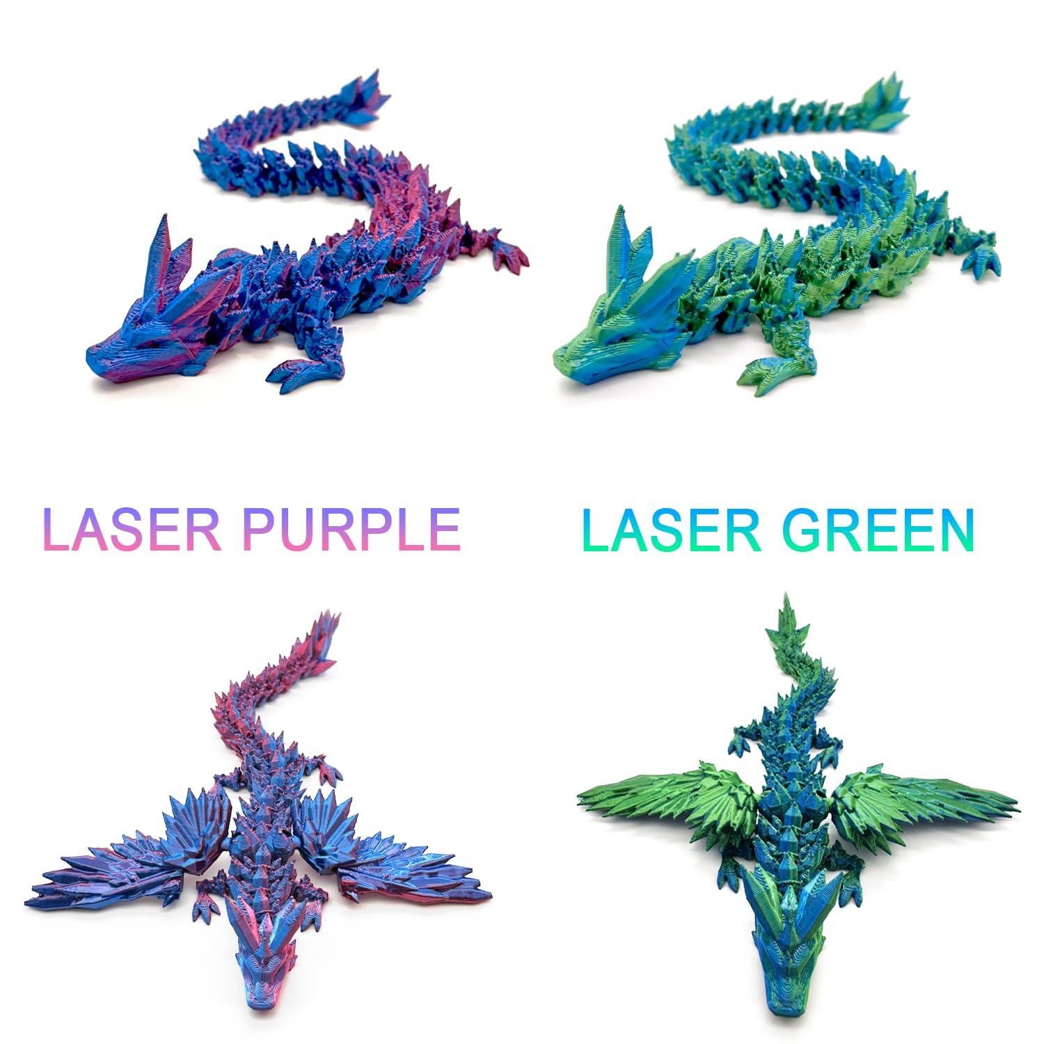 HEZUJ crystal scale dragon detail adds fantasy touch to desk or shelf