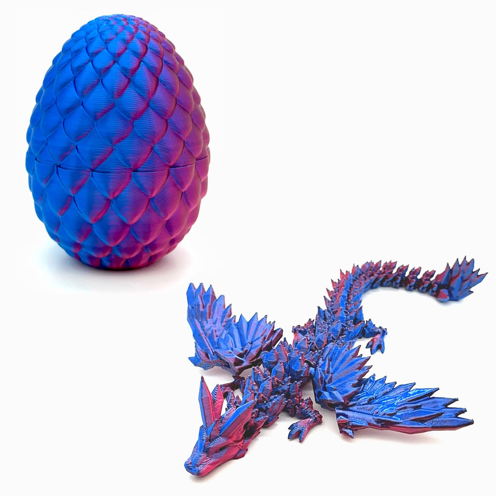 HEZUJ dragon egg opens to reveal articulated dragon for decorative display.
