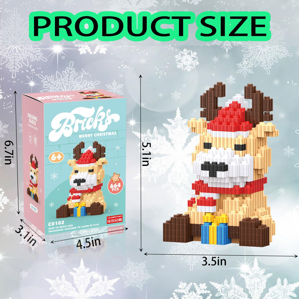 HGCYCF Christmas blocks detailed parts offer varied shapes for creative build.