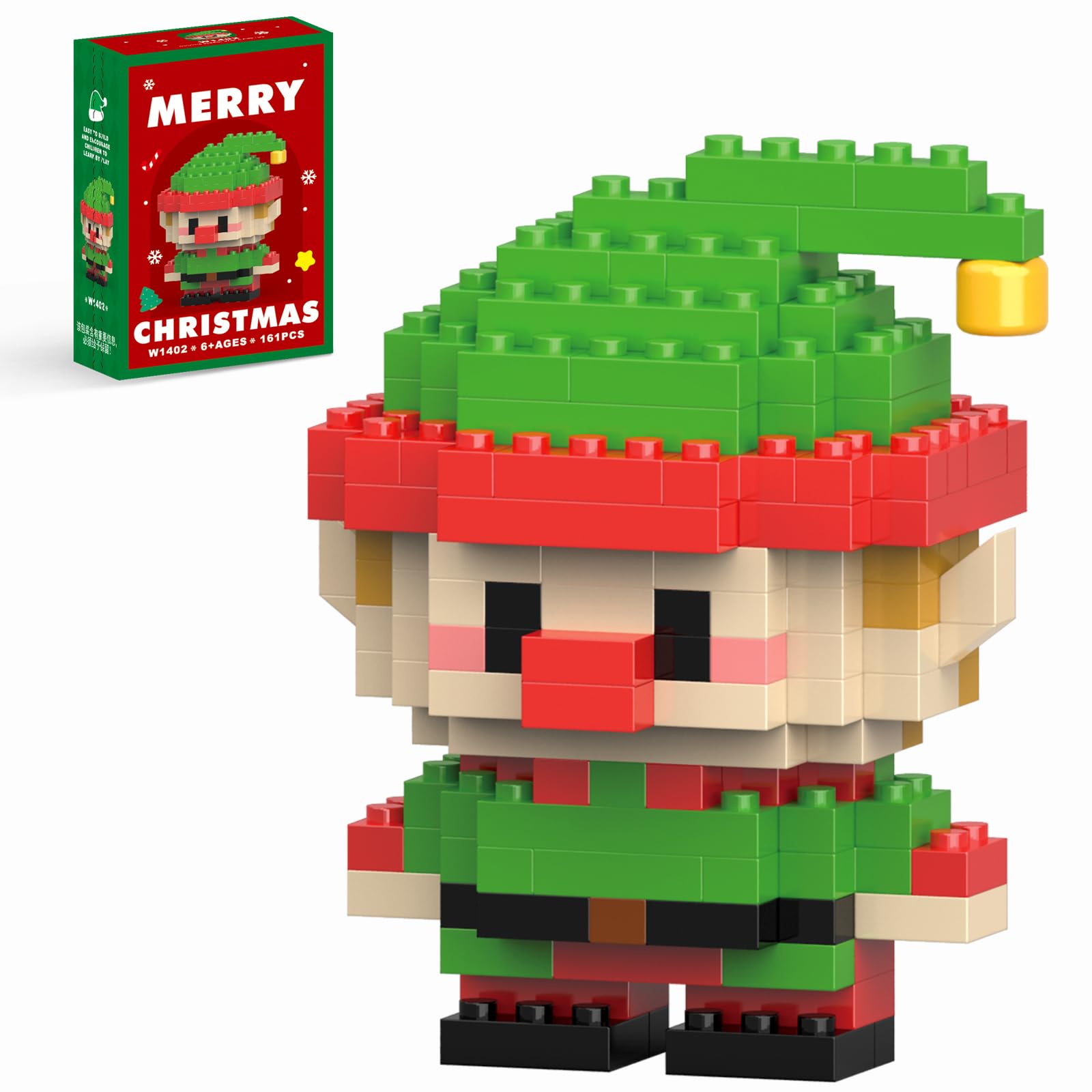 HGCYCF Christmas Elf Building Blocks Set for assembly fun with family