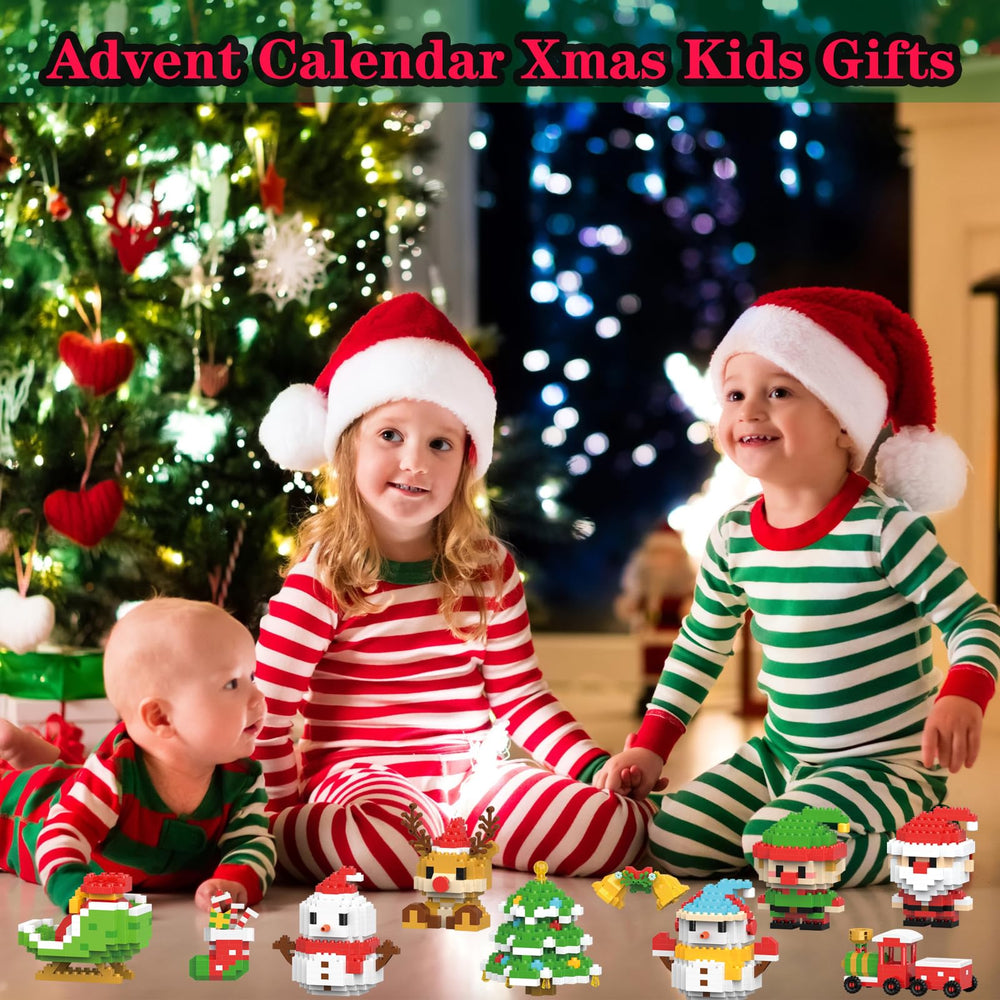 HGCYCF family playtime with festive blocks, encourages collaborative building.