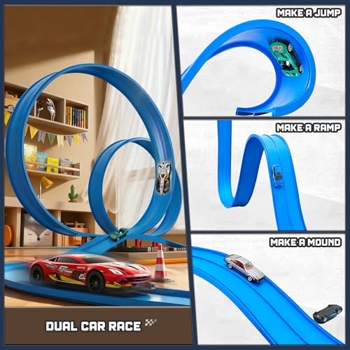 HGEVFL flex-track circular layout sparks imaginative race designs and easy customization