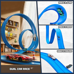 HGEVFL flex-track circular layout sparks imaginative race designs and easy customization