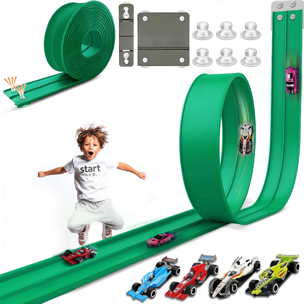 HGEVFL Flex Track rolled out for quick, mess-free play on any smooth surface.
