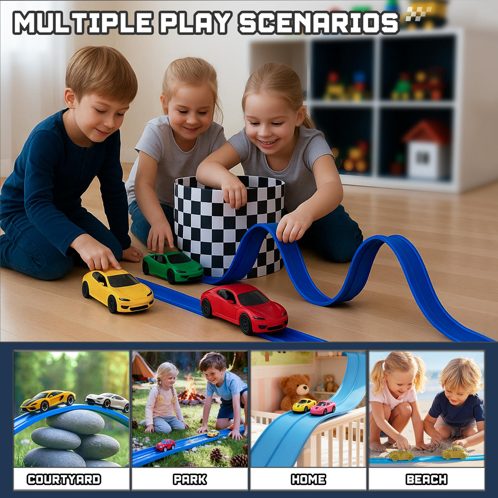 HGEVFL flex track rolls up compactly for portable storage