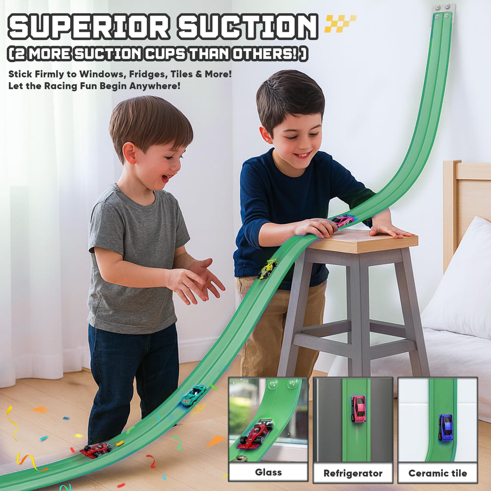 HGEVFL Flex Track offers two-lane layout for head-to-head fun.