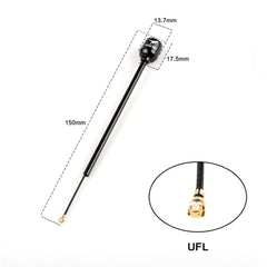 HGLRC LHCP antenna with SMA connector for broad UAV compatibility.