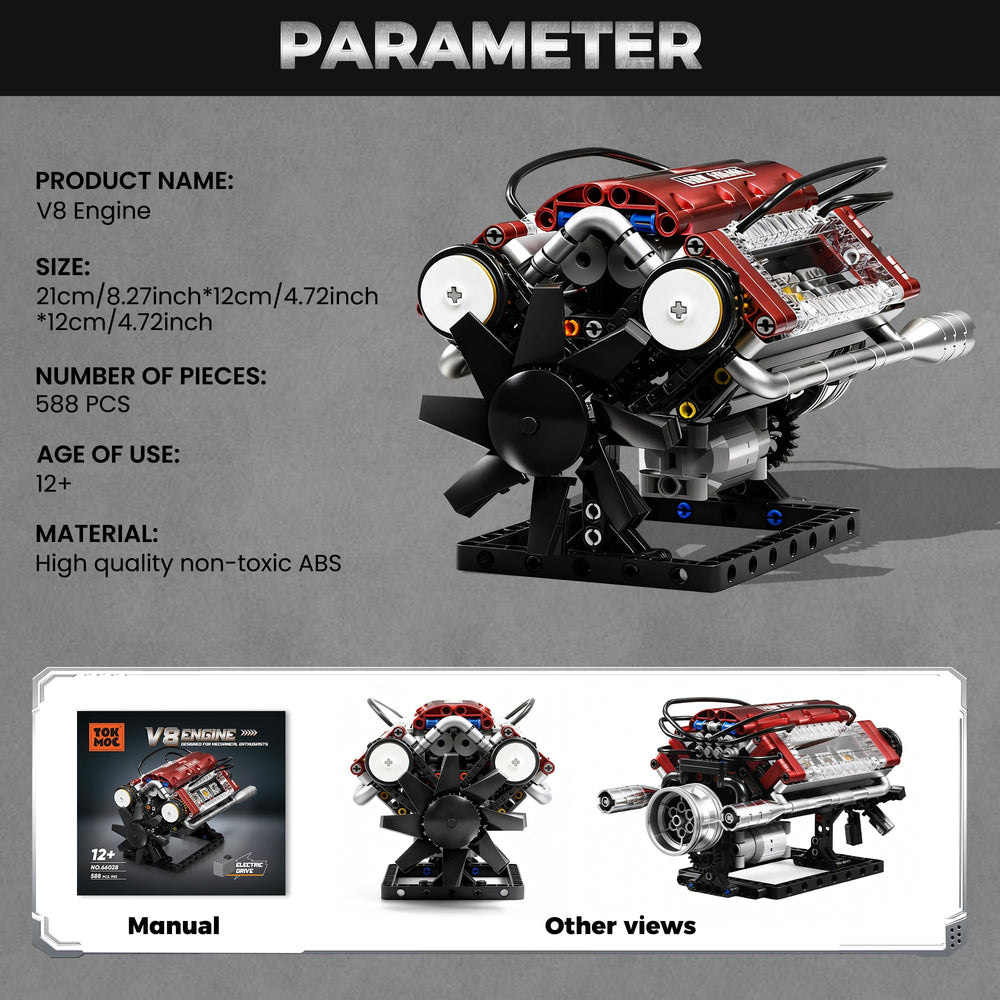 HGYYGACN V8 ABS construction ensures sturdy parts for demonstrations