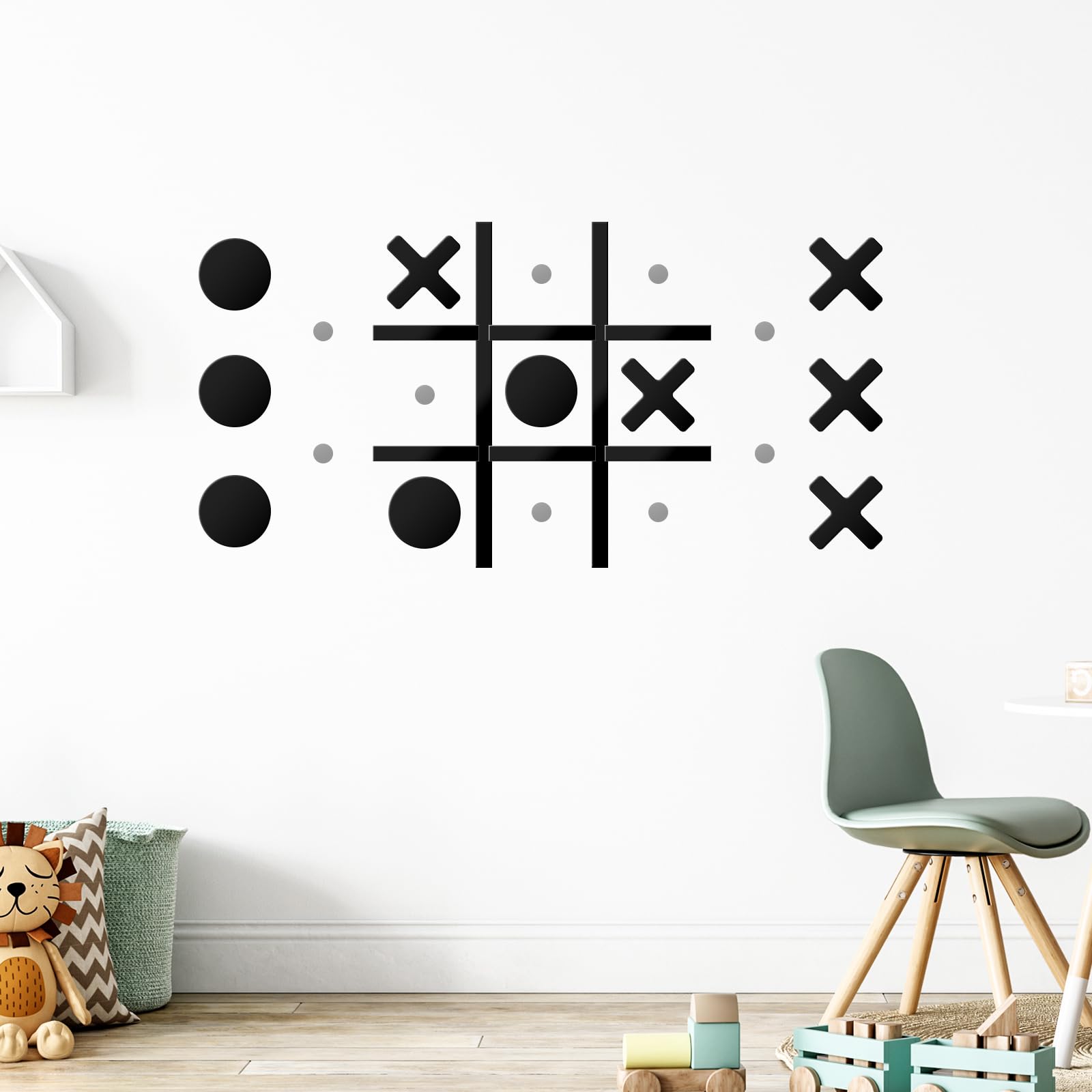 HHH HIKECUCAN wall-mounted tic tac toe board with magnets for family fun.