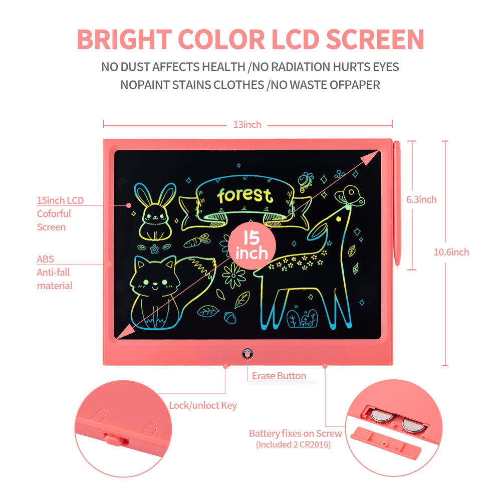 HHN 15-inch color doodle board showing a vibrant art display for learning.