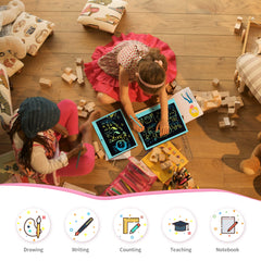 HHN LCD Doodle Board used by a child during a car trip for learning