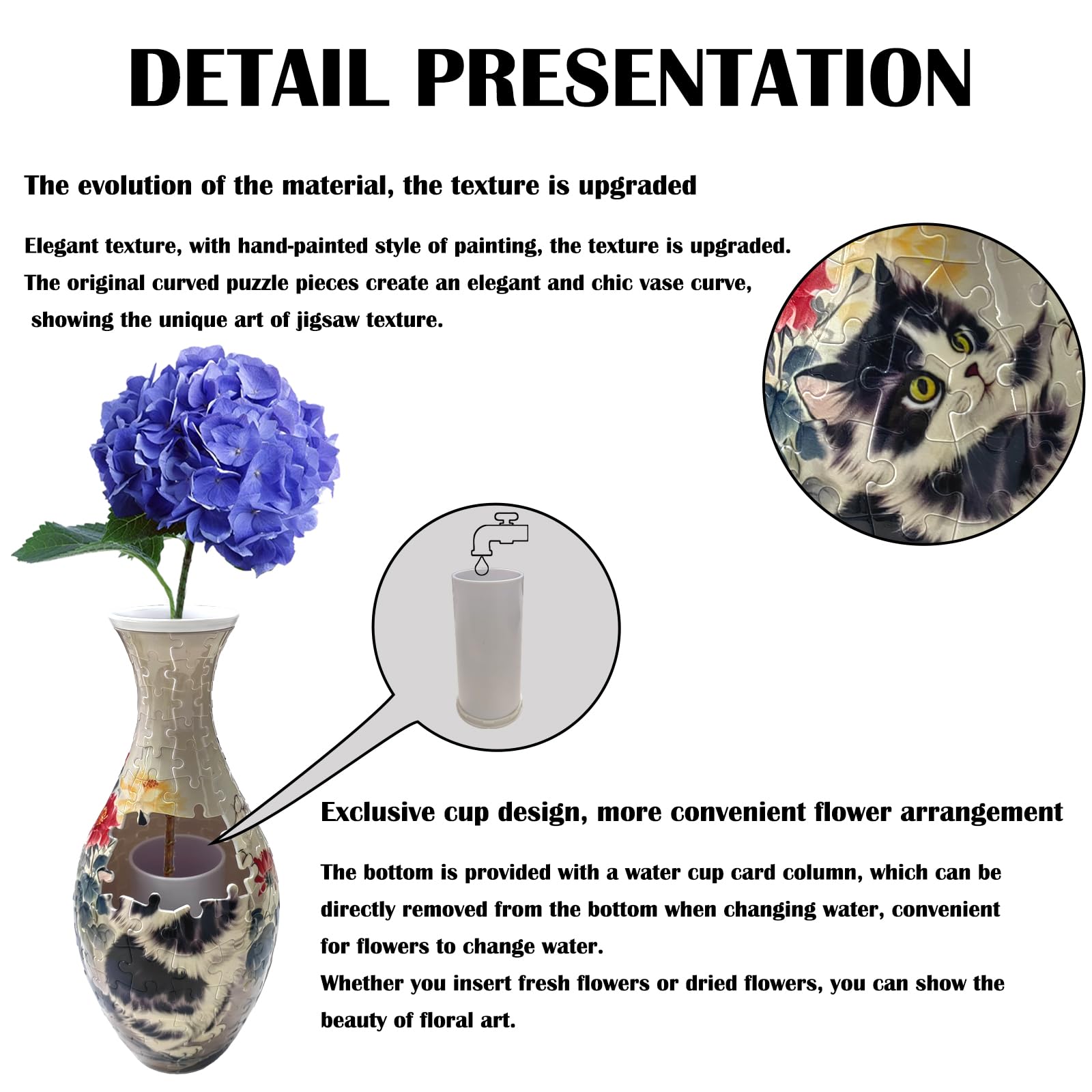 HHSME 3D puzzle vase makes a creative gift for housewarmings and celebrations