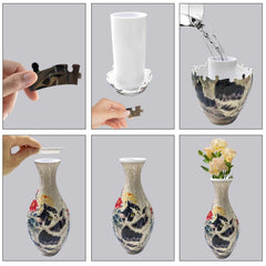 HHSME 3D puzzle vase completed decor piece for stylish home or office spaces
