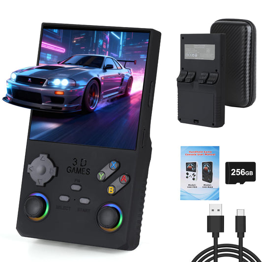 HHU V40 Max retro console front view for on the go gaming with classic titles