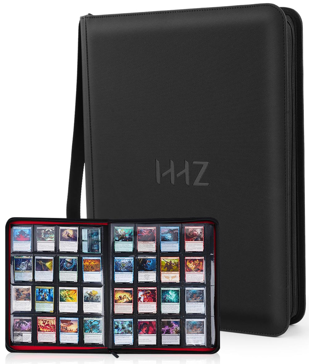 HHZ 16-pocket card binder front view for organized collections.