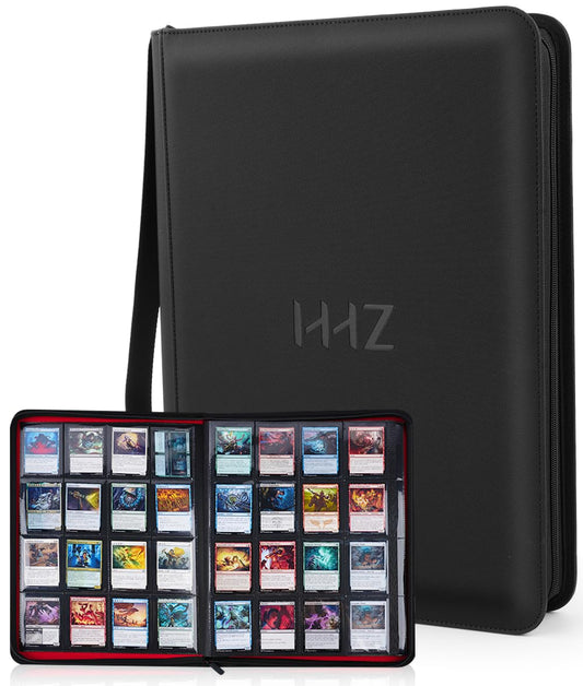 HHZ 16-pocket card binder front view for organized collections.