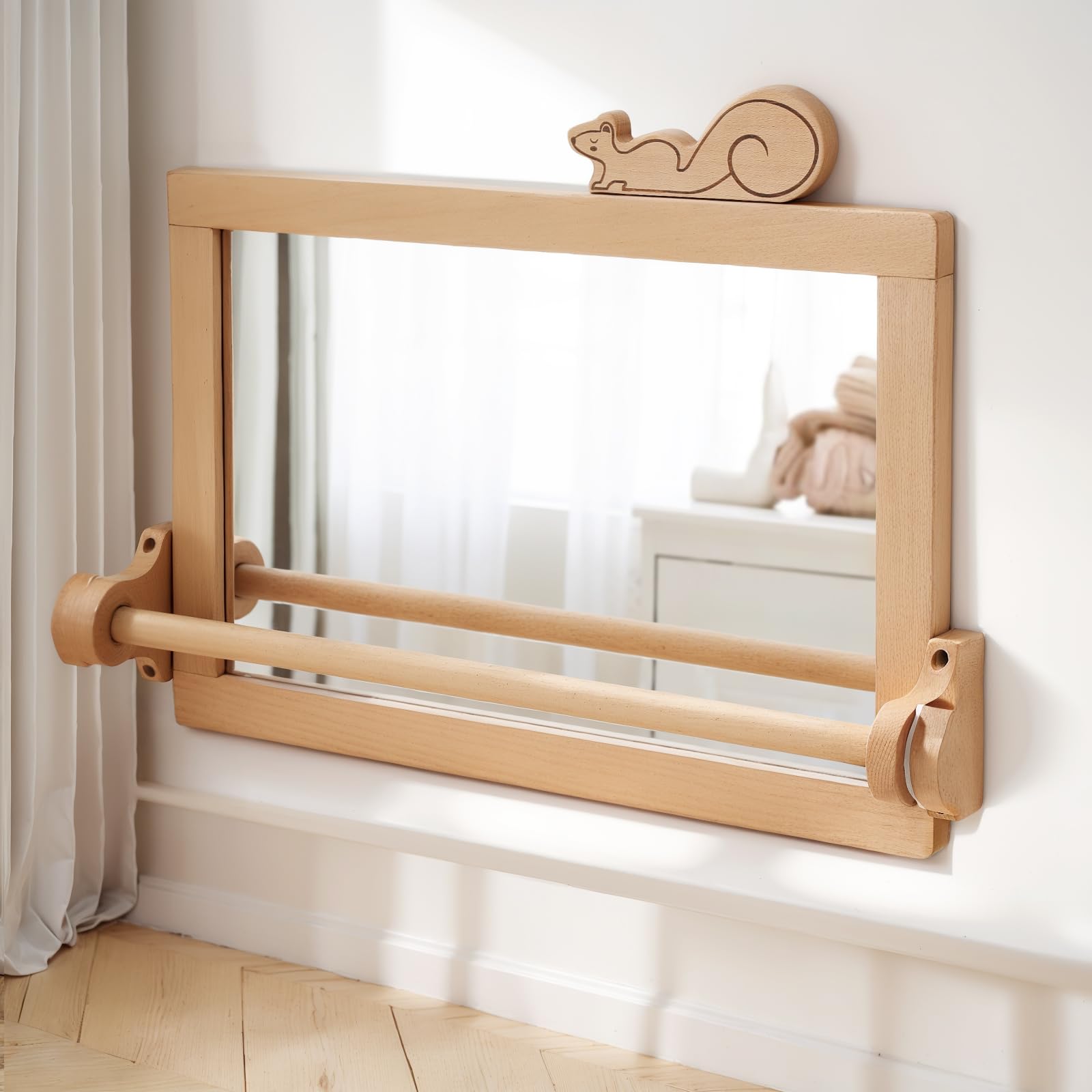 HI BABY MONMENT Montessori mirror with bar for motor skills and self-recognition