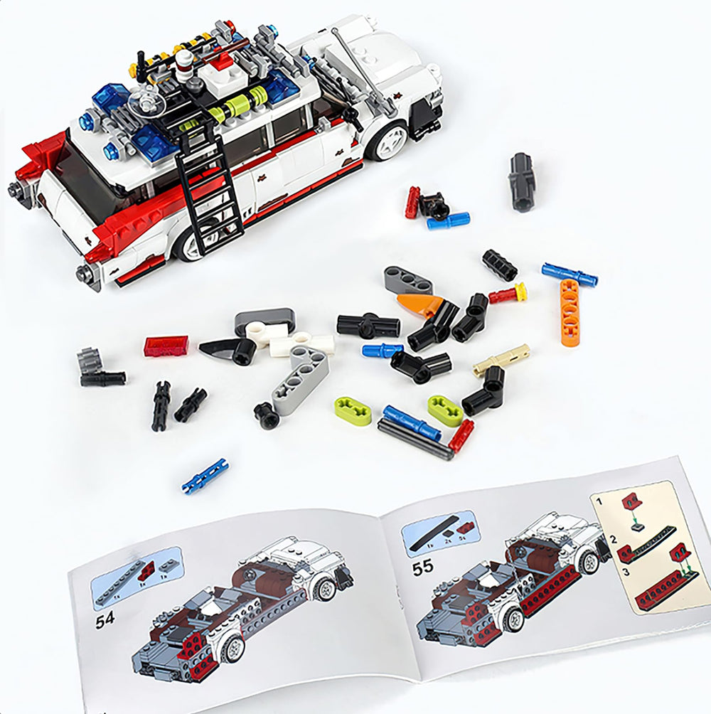 Hi-REEKE Buster ECTO-1 colorful instructions, easy-to-follow steps for adults.