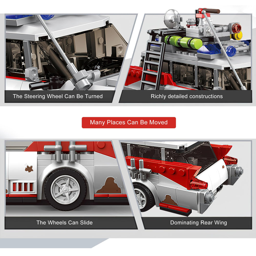 Hi-REEKE Buster ECTO-1 detailed bricks, precise pieces for authentic building experience.