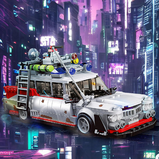 Hi-REEKE Buster ECTO-1 side view, enhances desk decor with cinematic flair.