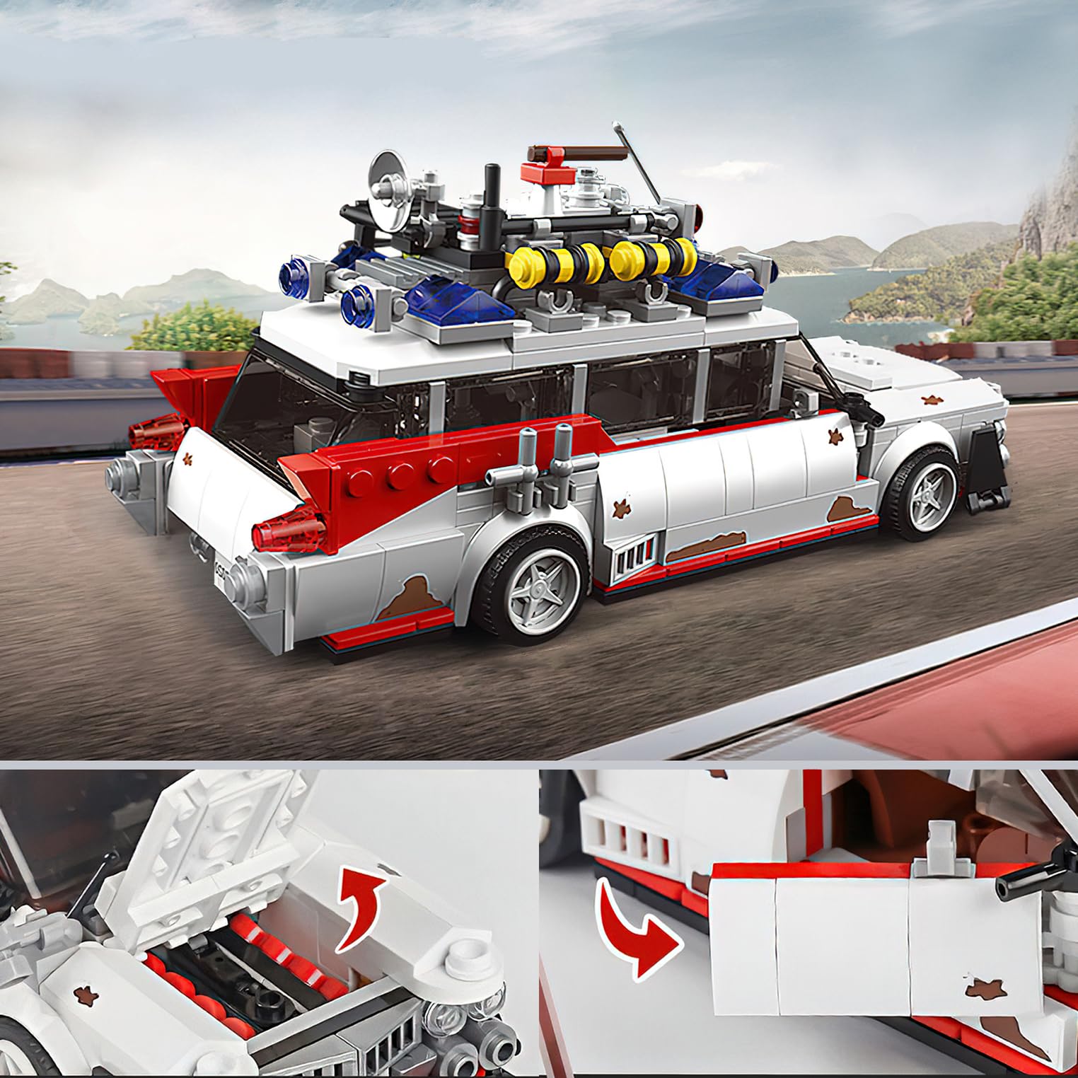 Hi-REEKE Buster ECTO-1 transparent display box, keeps the model showcased.