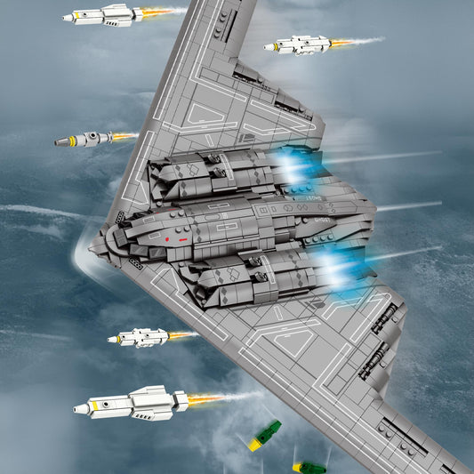 HI-REEKE fighter jet side profile highlights detailed B2 Bomber design for enthusiasts.