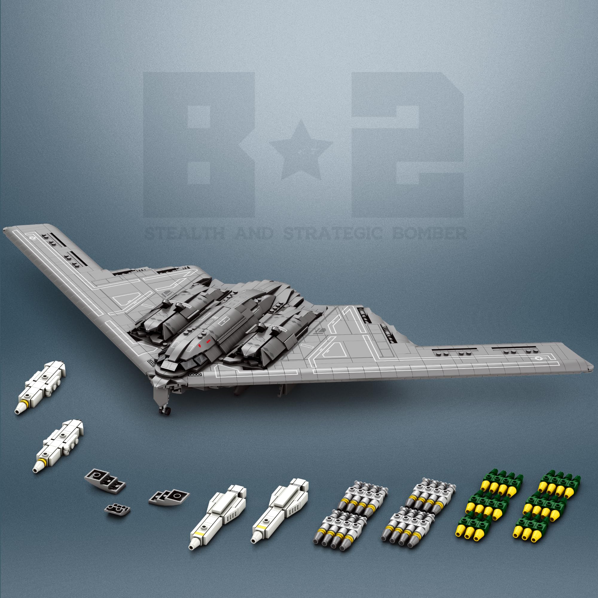HI-REEKE finished B2 bomber model ready for display and show-and-tell.