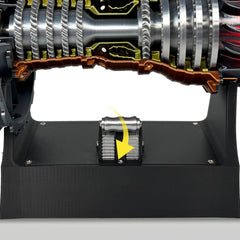 HI-REEKE Jet Engine Model compact dimensions suit desk-friendly exhibits