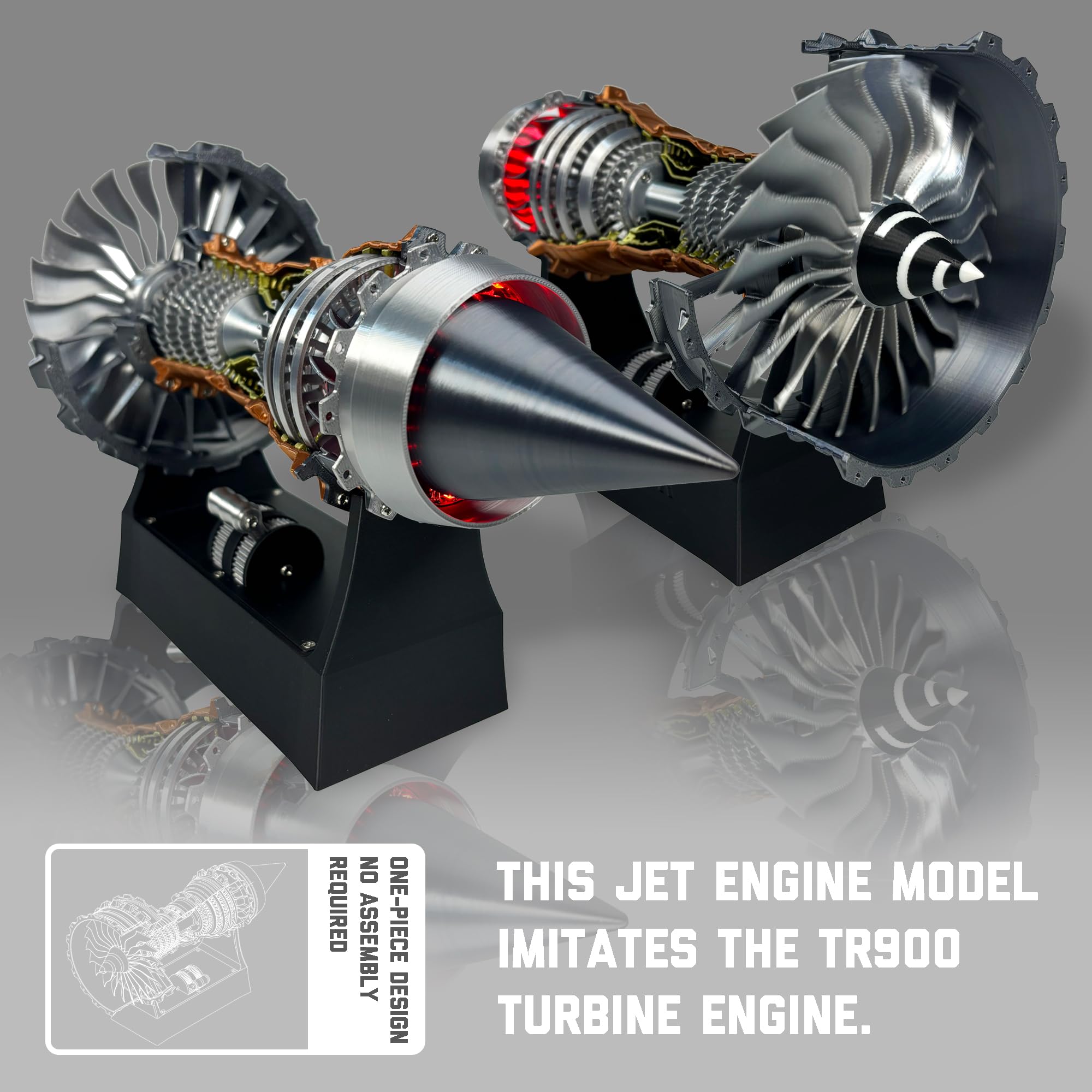HI-REEKE Jet Engine Model educational display for classroom or home learning