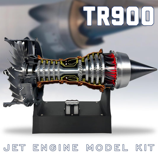 HI-REEKE Jet Engine Model one-piece design for quick, mess-free display